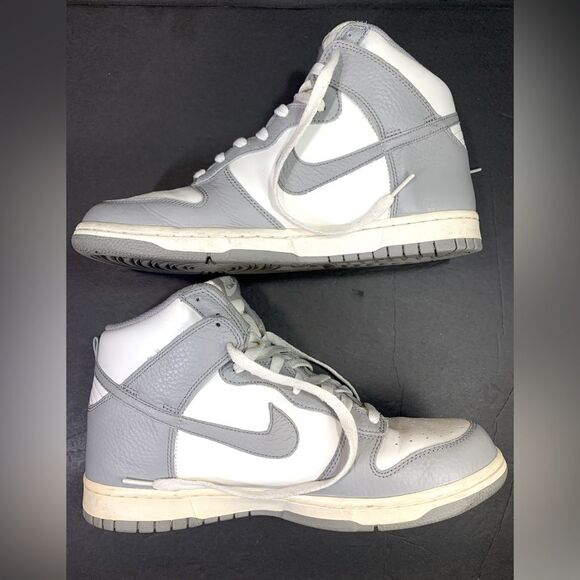 Nike Dunk Mens High Sail Pack Retro Grey Vintage White Shoe Size 10.5 ( Rare ) - Picture 6 of 8